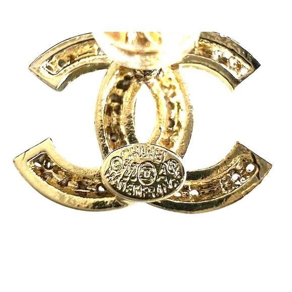 Gold CHANEL Twisted Crystal Stud Earrings Autumn/Pre-Fall 2022 (CHXX031) - Picture 5 of 5